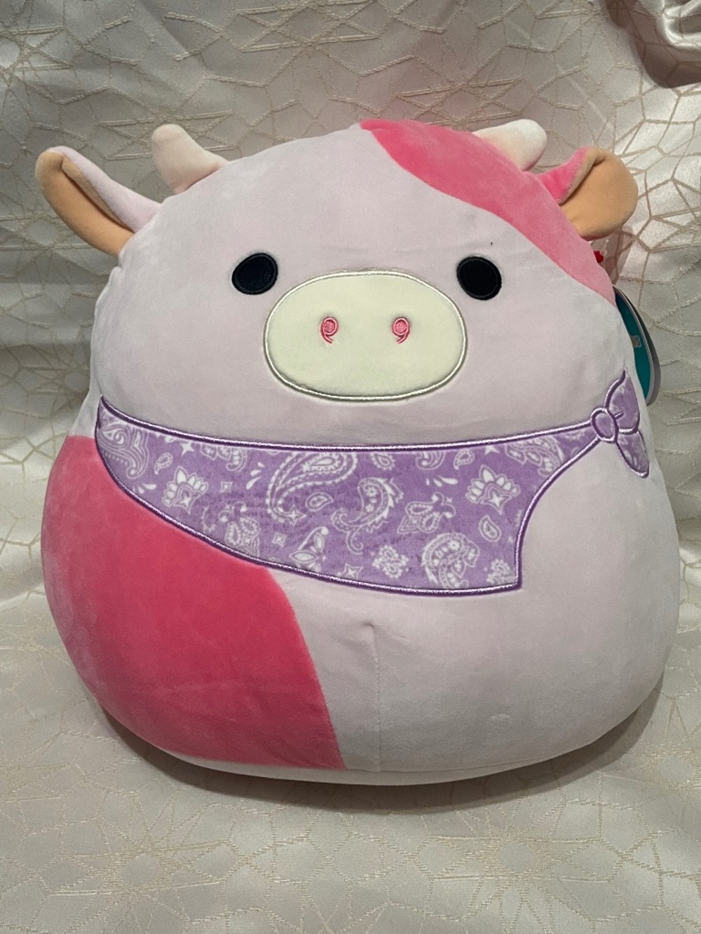 Reshma 14 inch squishmallow cow with Ascot